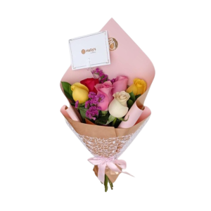 Ramo de 6 de rosas de colores