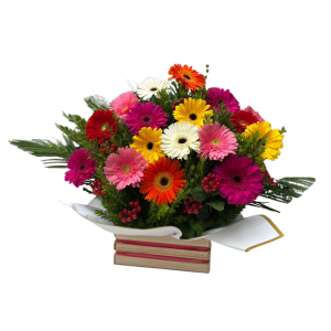 Arreglo de gerberas colores variados