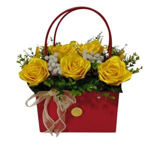 Cesta de 6 rosas eternas
